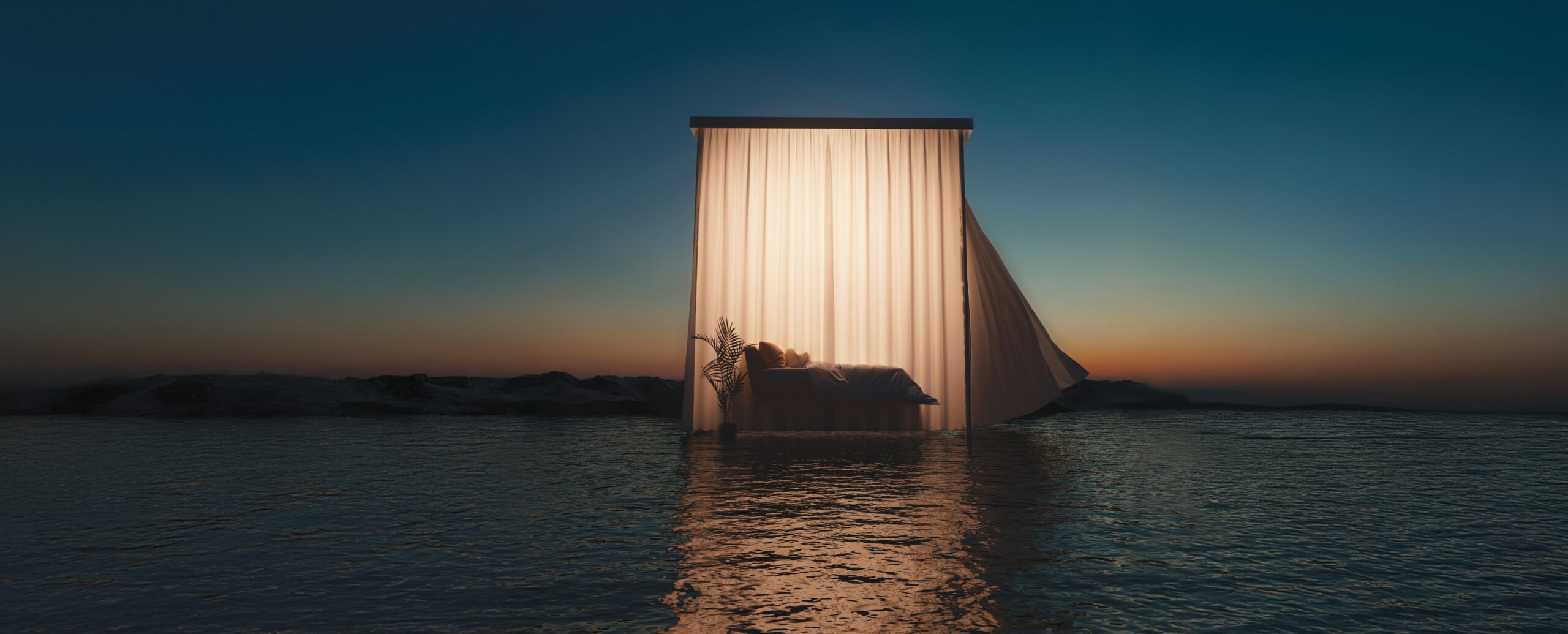 luxury hotel poolscape with pagoda