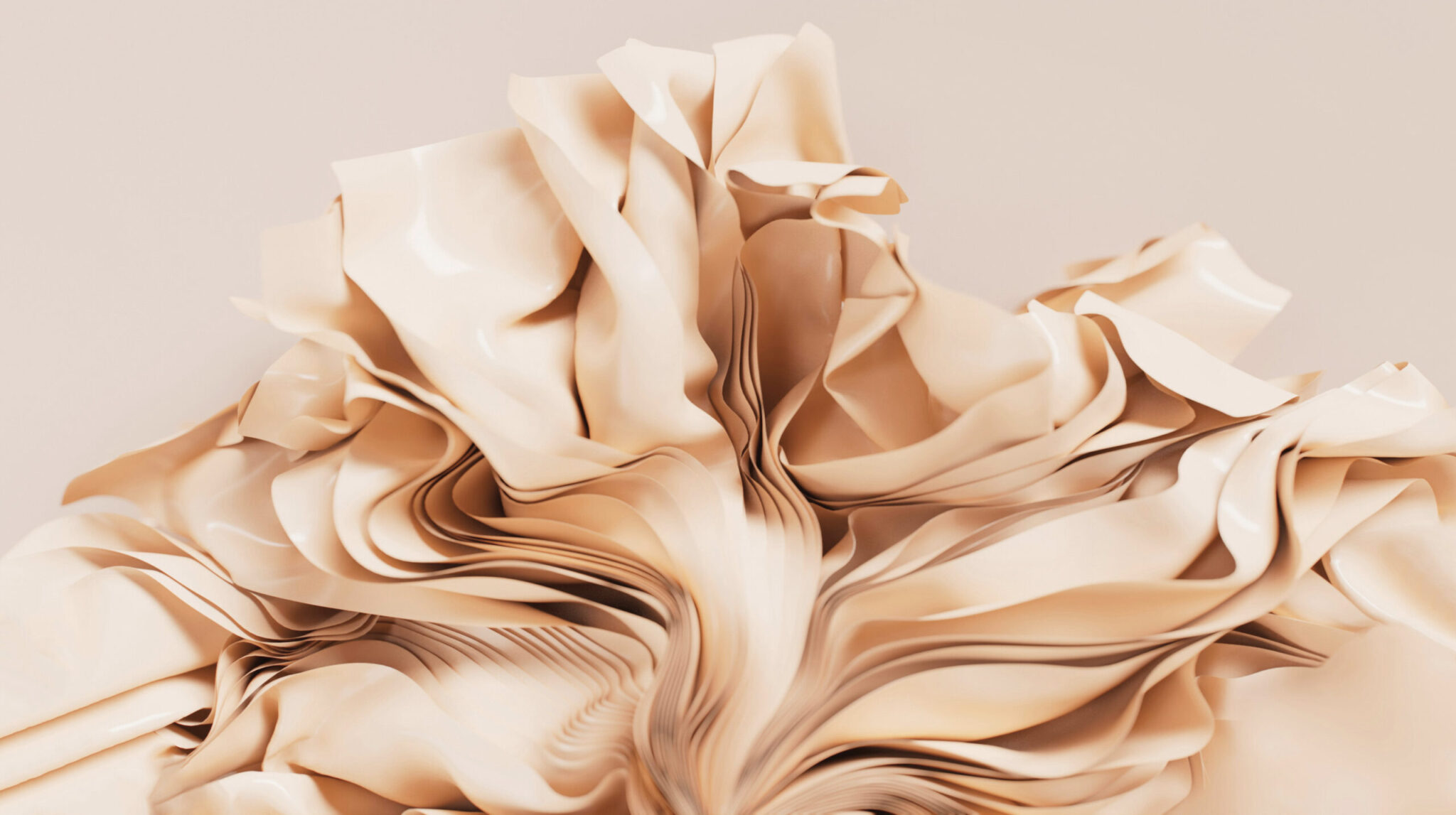 Textured cream luxury fabric in a flower shape