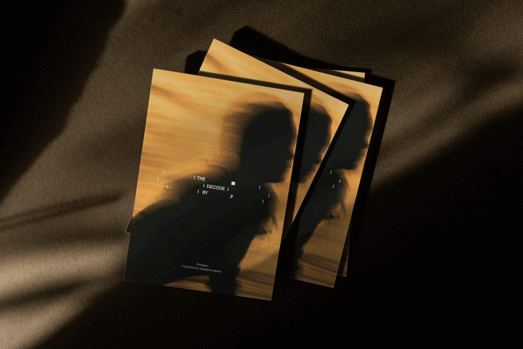 A stack of The Decode reports by Yonder Consulting